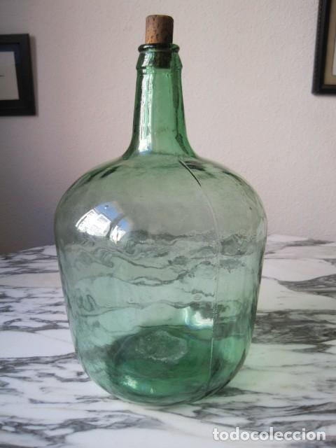 Botellas antiguas: DAMAJUANA DE CRISTAL - GARRAFA - VIRESA - Foto 7