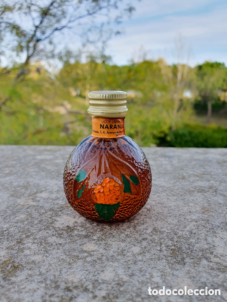 Botellas antiguas: 2 Mini-Botella Licor de Naranja Antiguas - Foto 3