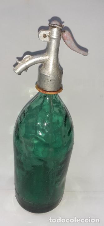 Botellas antiguas: SIFON CON CABEZA DE PLOMO - Foto 2