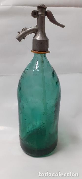 Botellas antiguas: SIFON CON CABEZA DE PLOMO - Foto 3