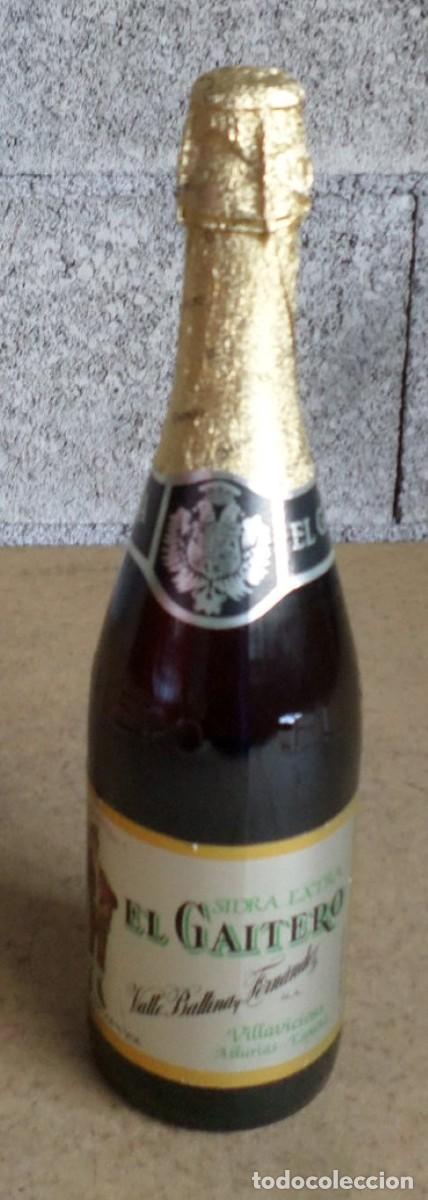 Botellas antiguas: Botella sidra extra EL GAITERO - Foto 1