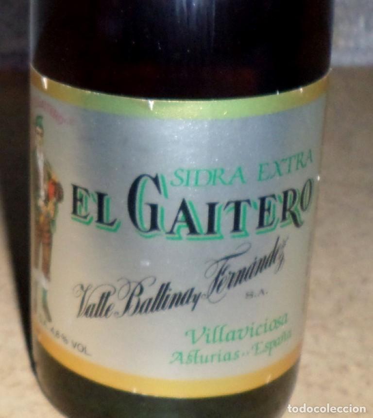 Botellas antiguas: Botella sidra extra EL GAITERO - Foto 2