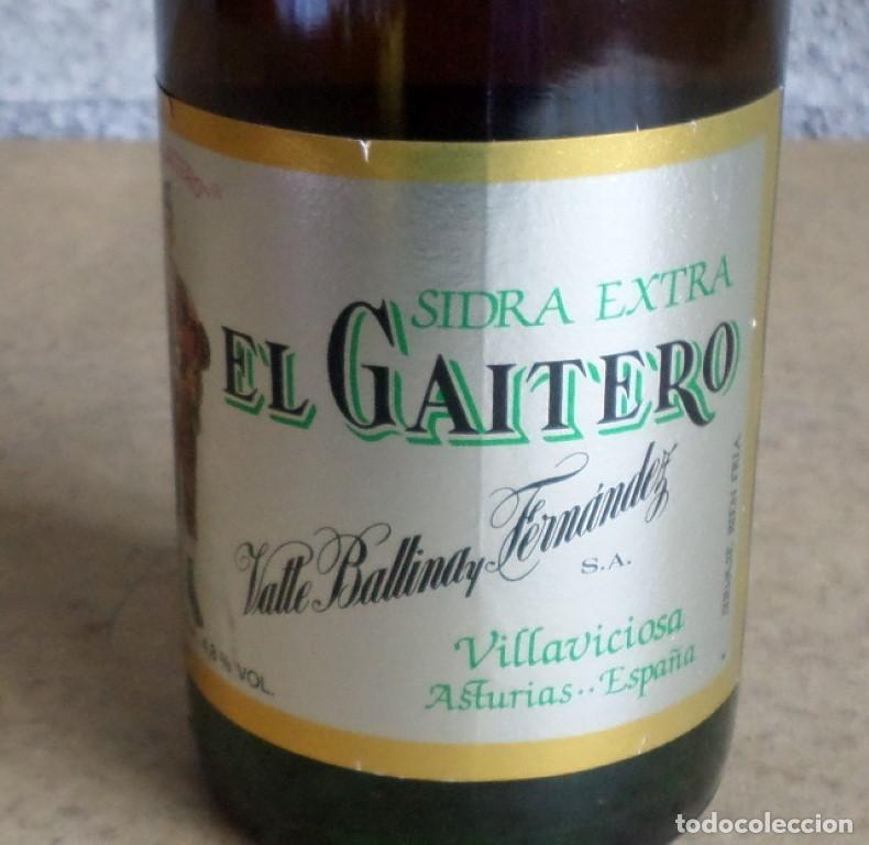 Botellas antiguas: Botella sidra extra EL GAITERO - Foto 3