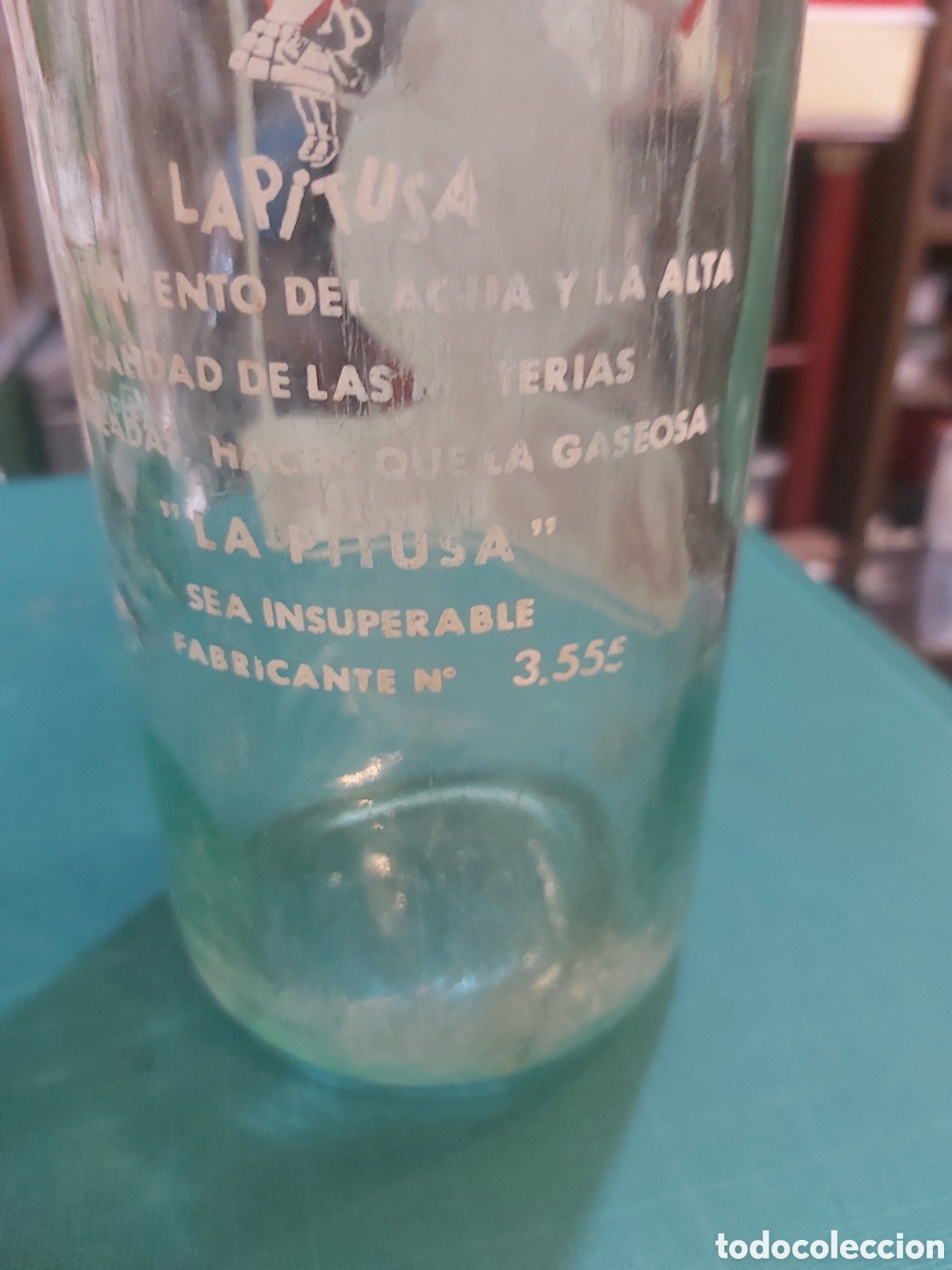 Botellas antiguas: 3555 fabricante la Pitusa - Foto 2