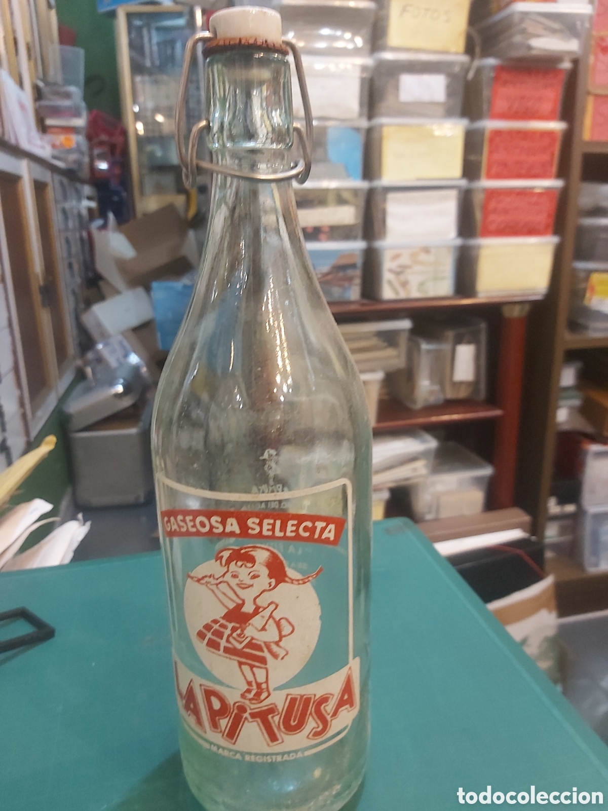 Botellas antiguas: 3555 fabricante la Pitusa - Foto 1