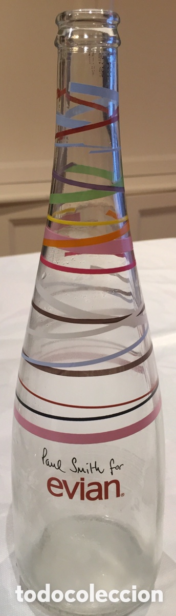 Botellas antiguas: Botella de agua Evian - Foto 1