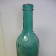 Botellas antiguas: BOTELLA AGUA CARABAÑA CRISTAL VERDE OSCURO. Lote 388587209