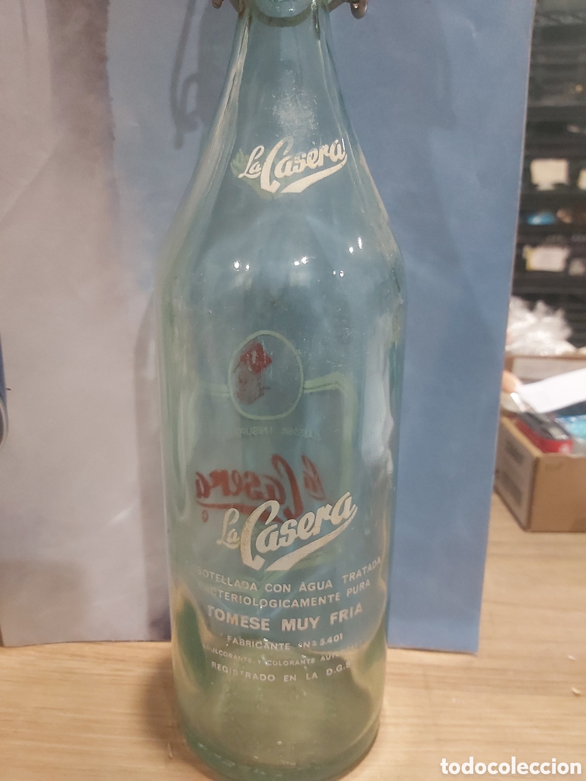 Botellas antiguas: 5401 fabricante la casera litro - Foto 2