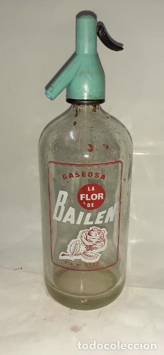 Botellas antiguas: SIF&Oacute;N LA FLOR DE BAIL&Eacute;N JA&Eacute;N - Foto 1