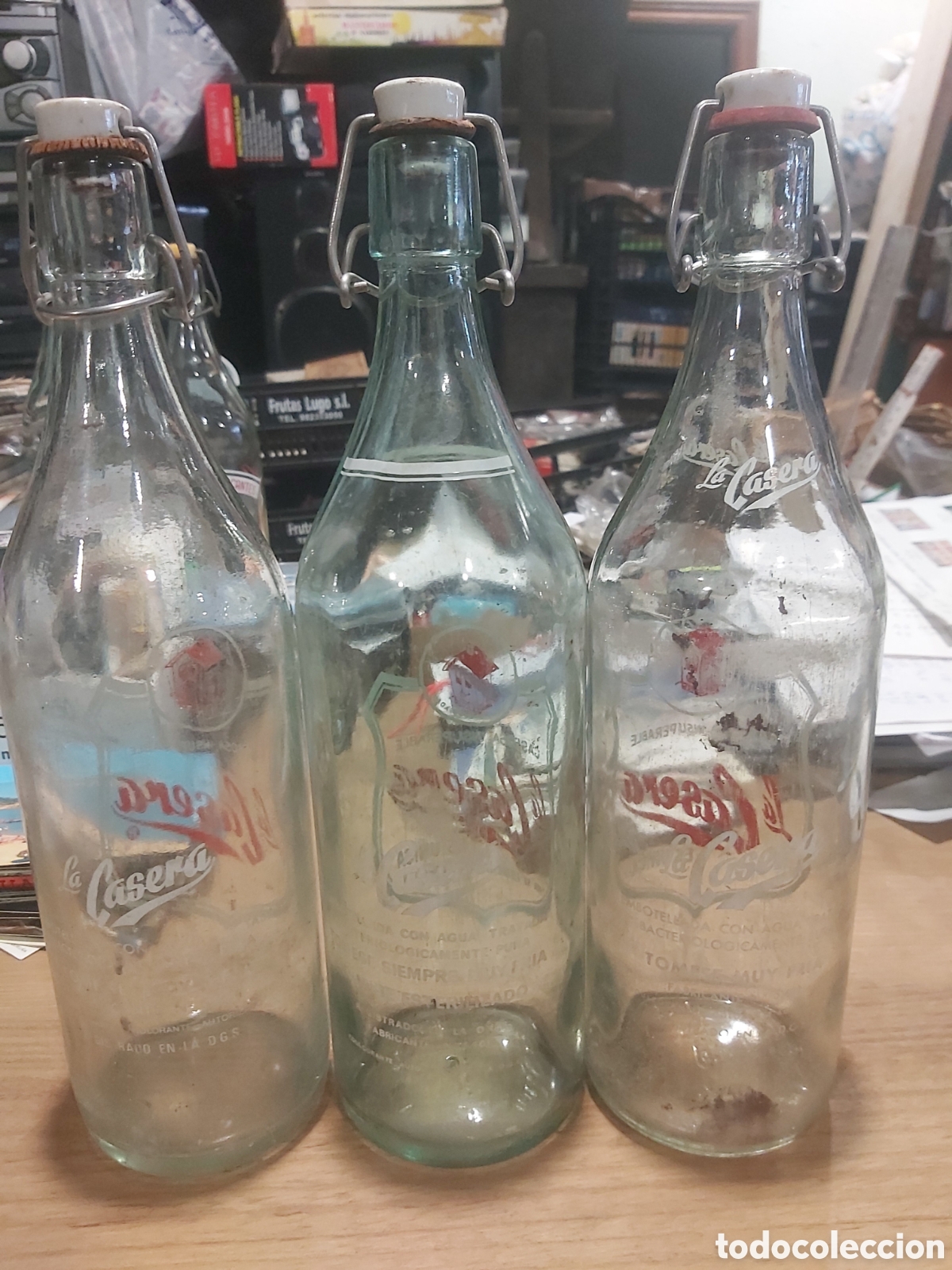 Botellas antiguas: Lote gaseosa la casera distintas - Foto 2