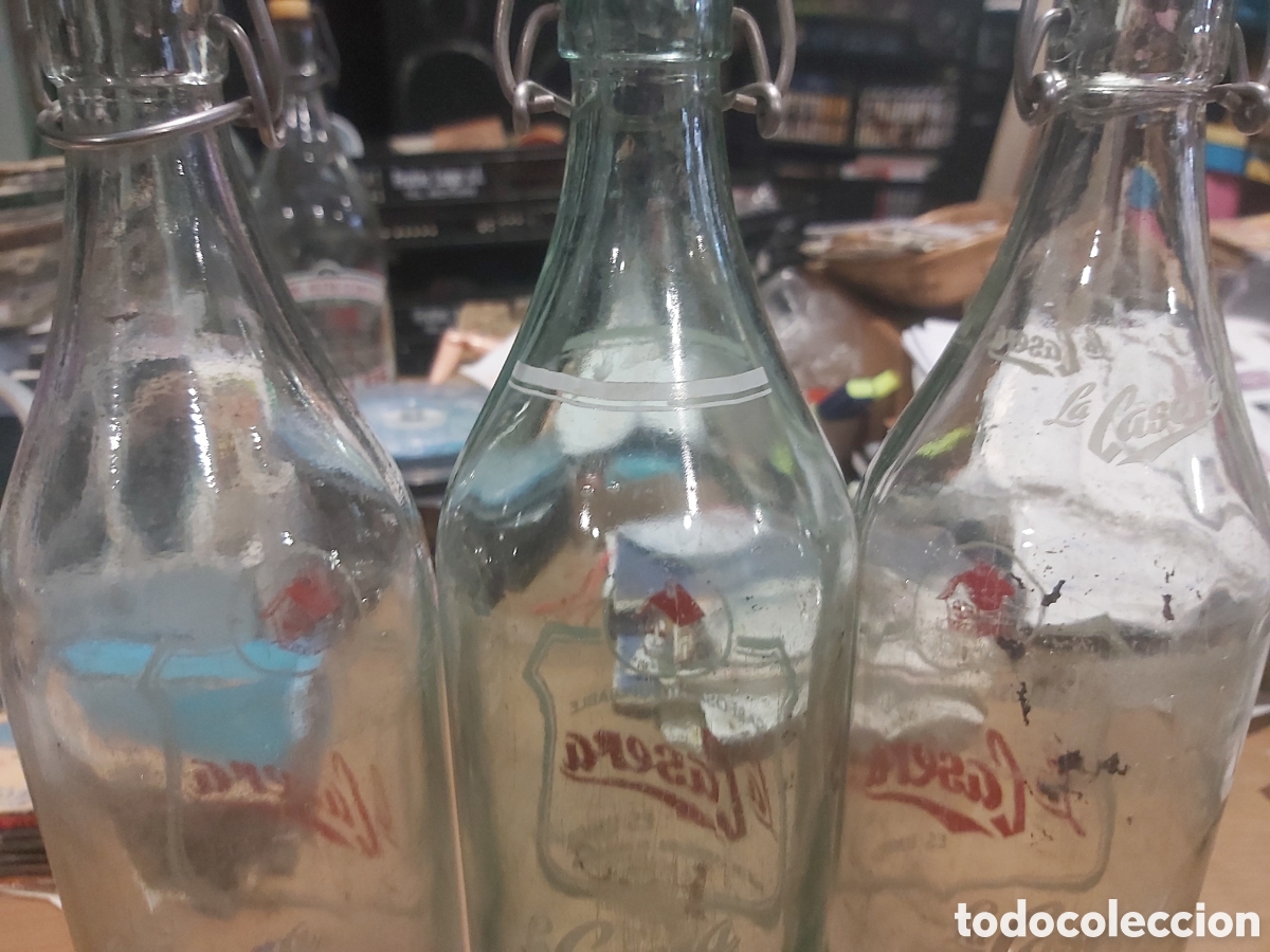 Botellas antiguas: Lote gaseosa la casera distintas - Foto 3