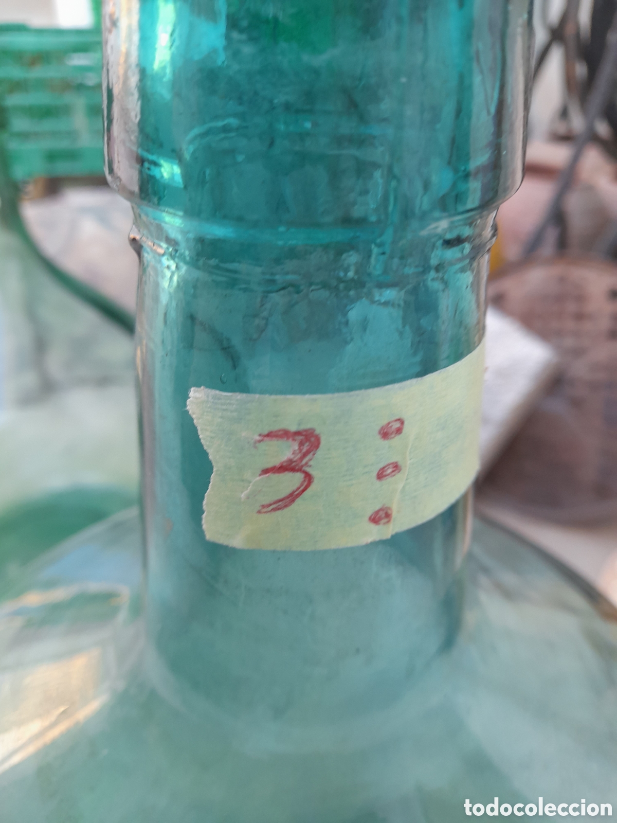8 antiguas botellas garrafas damajuanas cristal - Compra venta en  todocoleccion