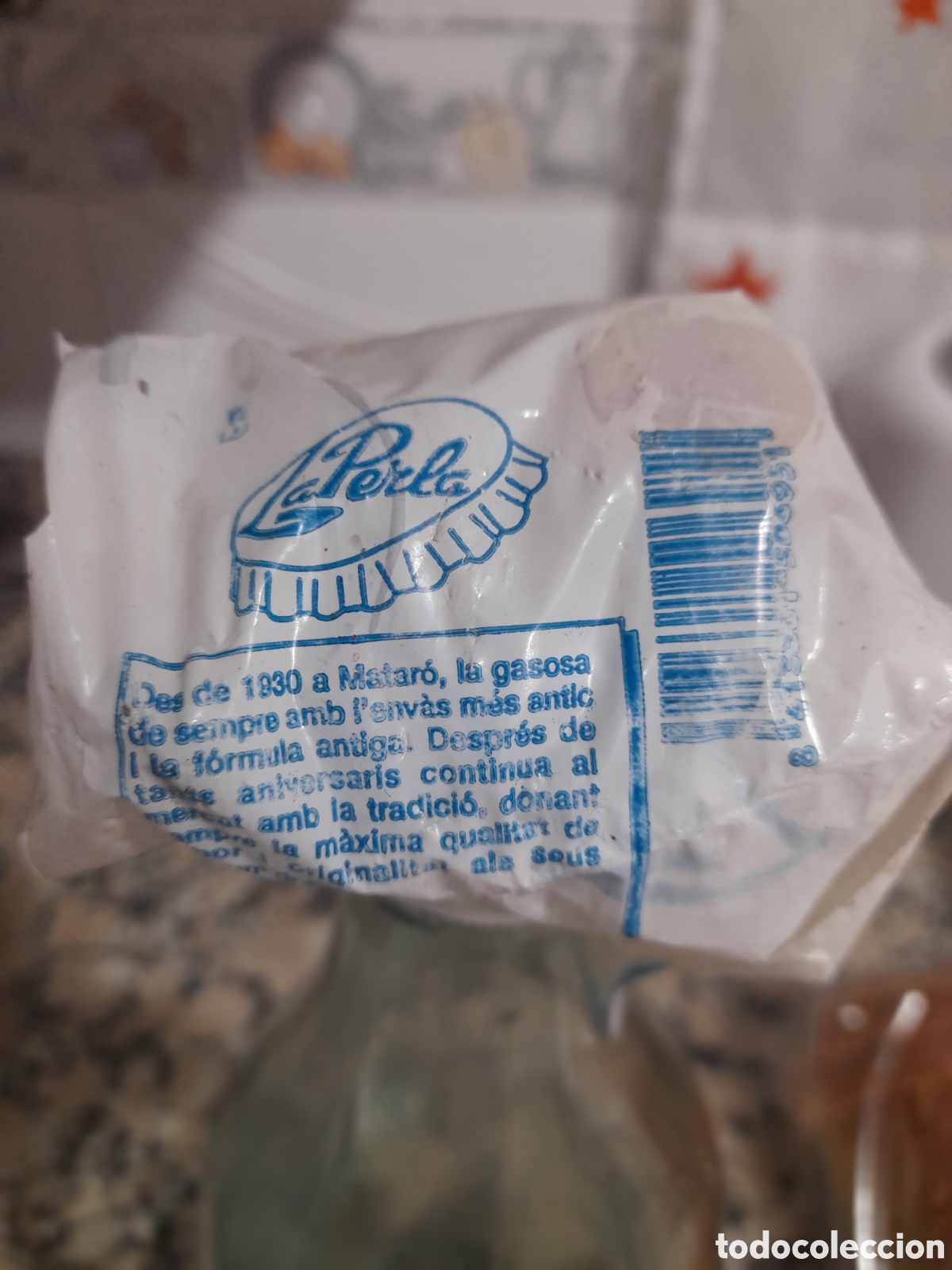 Botellas antiguas: BOTELLA DE GASEOSA LA PERLA NUEVA - Foto 3