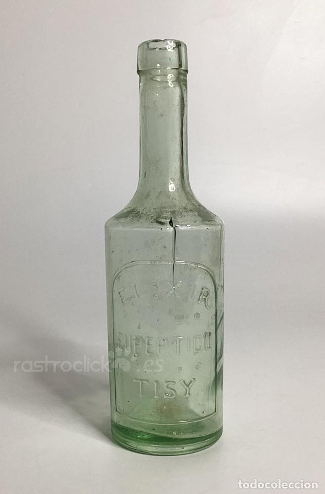 Botellas antiguas: Frasco de Elixir Eupeptico TISY a&ntilde;os 20 - Foto 1