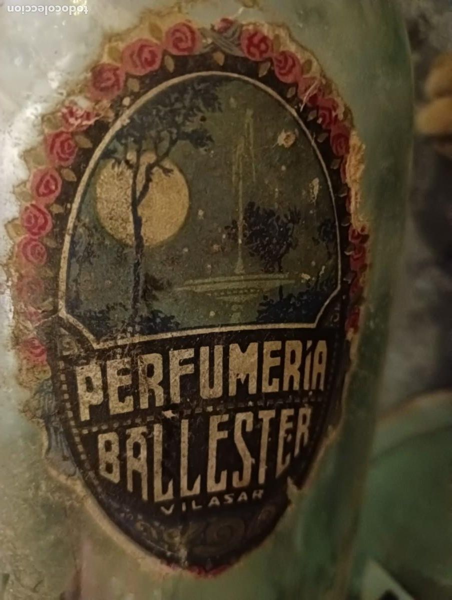Botellas antiguas: Botella original de Perfumer&iacute;a Ballester - Foto 4