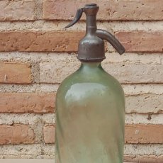 Botellas antiguas: SIFON ANTIGUO GRABADO AL ACIDO. I.CRESPI - MANLLEU ( BARCELONA ) - FABRICA DE GASEOSAS Y SIFONES.