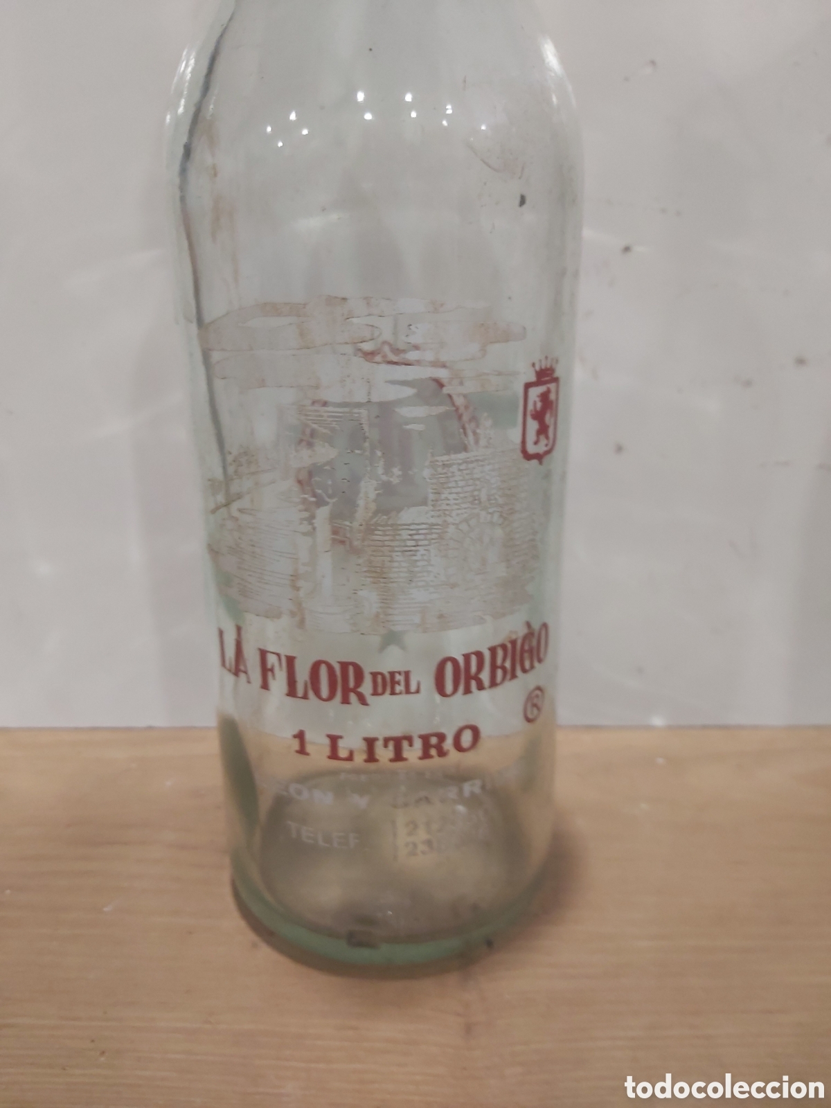 Botellas antiguas: Le&oacute;n la flor de orbigo carrizo - Foto 2
