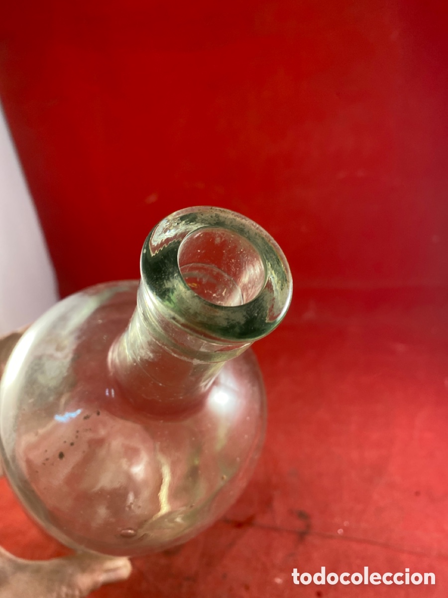 Botellas antiguas: BOTELLA CRISTAL ANTIGUO - Foto 3