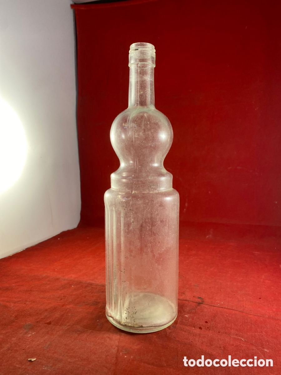 Botellas antiguas: BOTELLA CRISTAL ANTIGUO - Foto 3