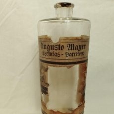 Botellas antiguas: ANTIGUA BOTELLA AUGUSTO MAYER ESENCIAS BARCELONA