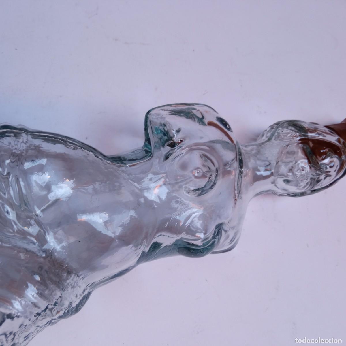 Botellas antiguas: figura de cristal botella - Foto 3