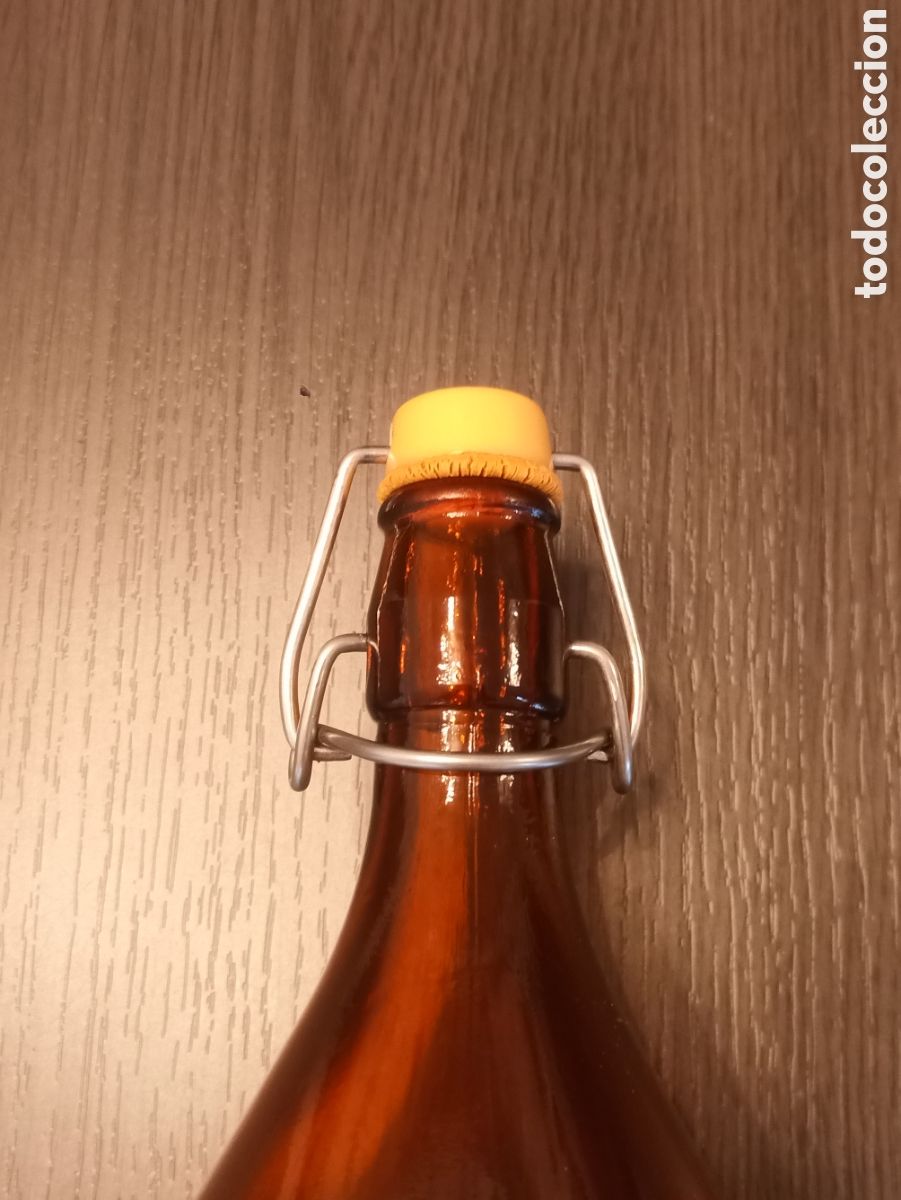 Botellas antiguas: Antigua Botella Cerveza EL LEON - Foto 3