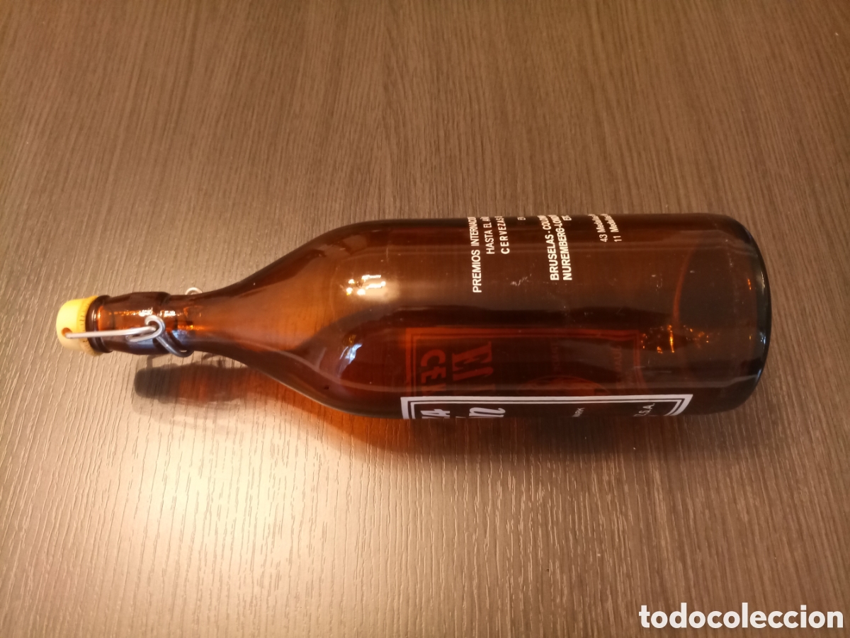 Botellas antiguas: Antigua Botella Cerveza EL LEON - Foto 11