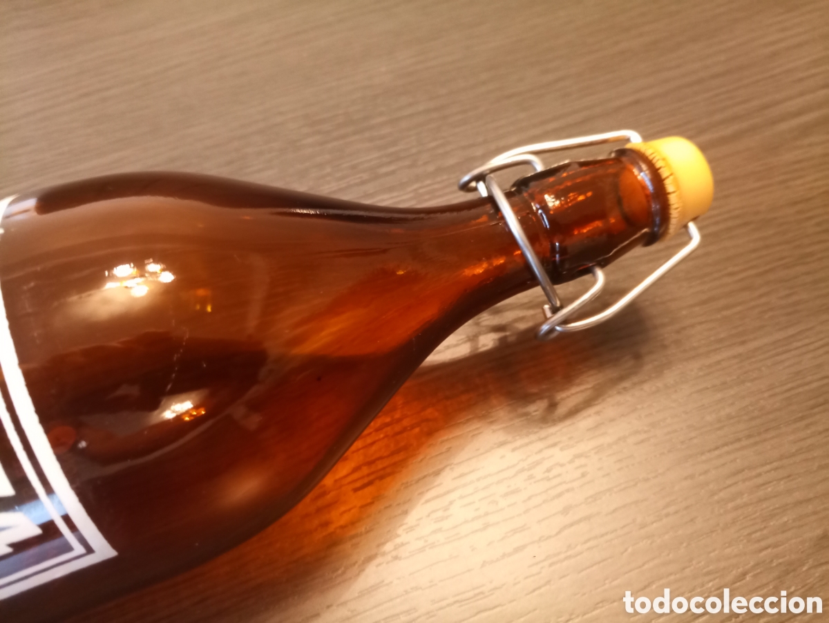 Botellas antiguas: Antigua Botella Cerveza EL LEON - Foto 9