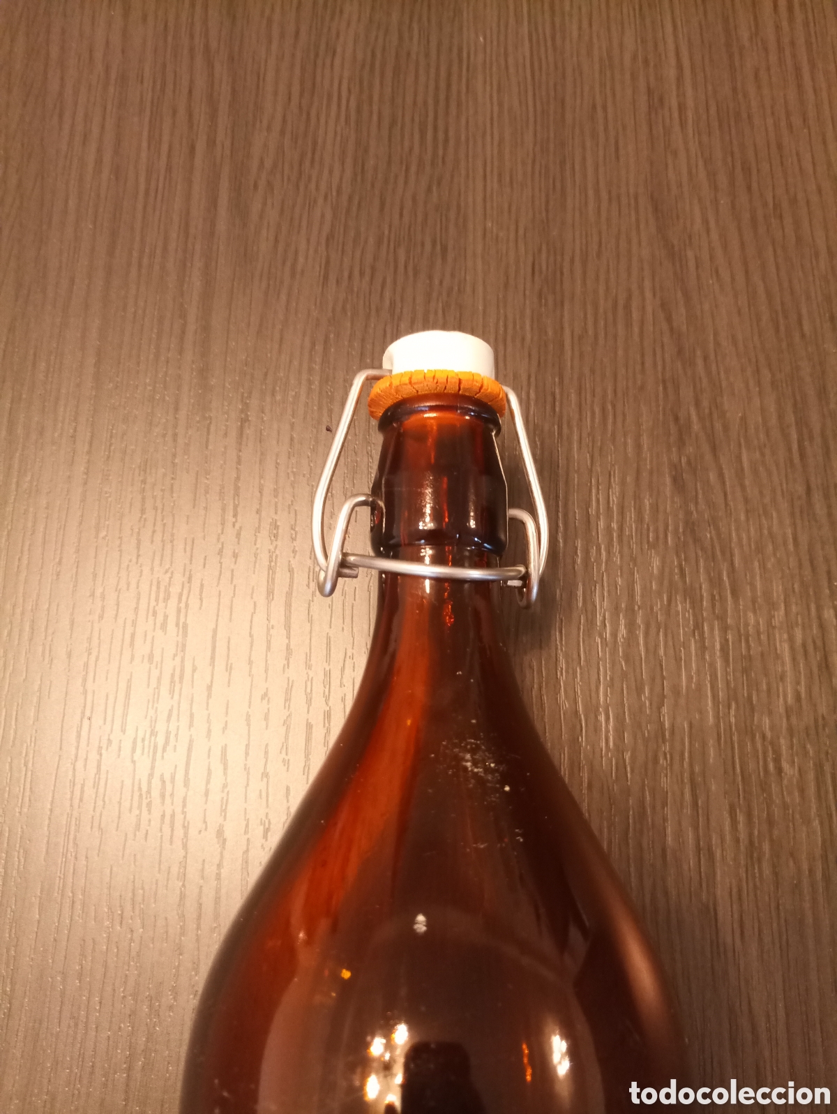 Botellas antiguas: Antigua Botella Cerveza EL LEON - Foto 3