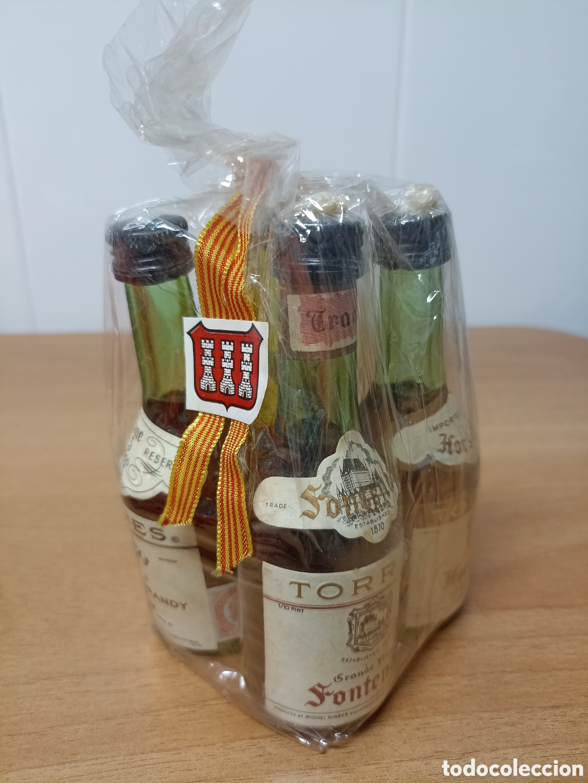Botellas antiguas: MINIATURAS BRANDY TORRES - Foto 1
