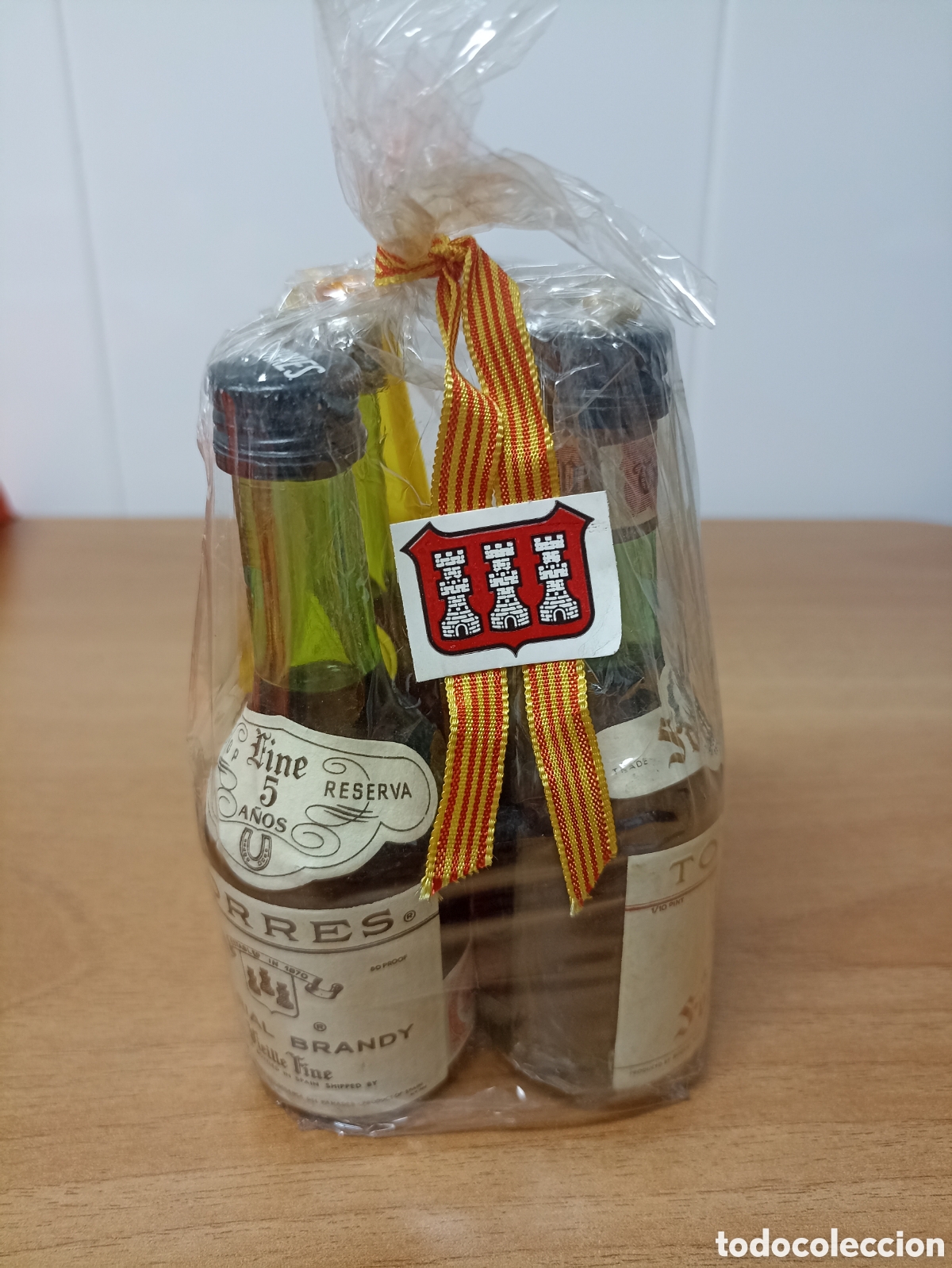 Botellas antiguas: MINIATURAS BRANDY TORRES - Foto 5