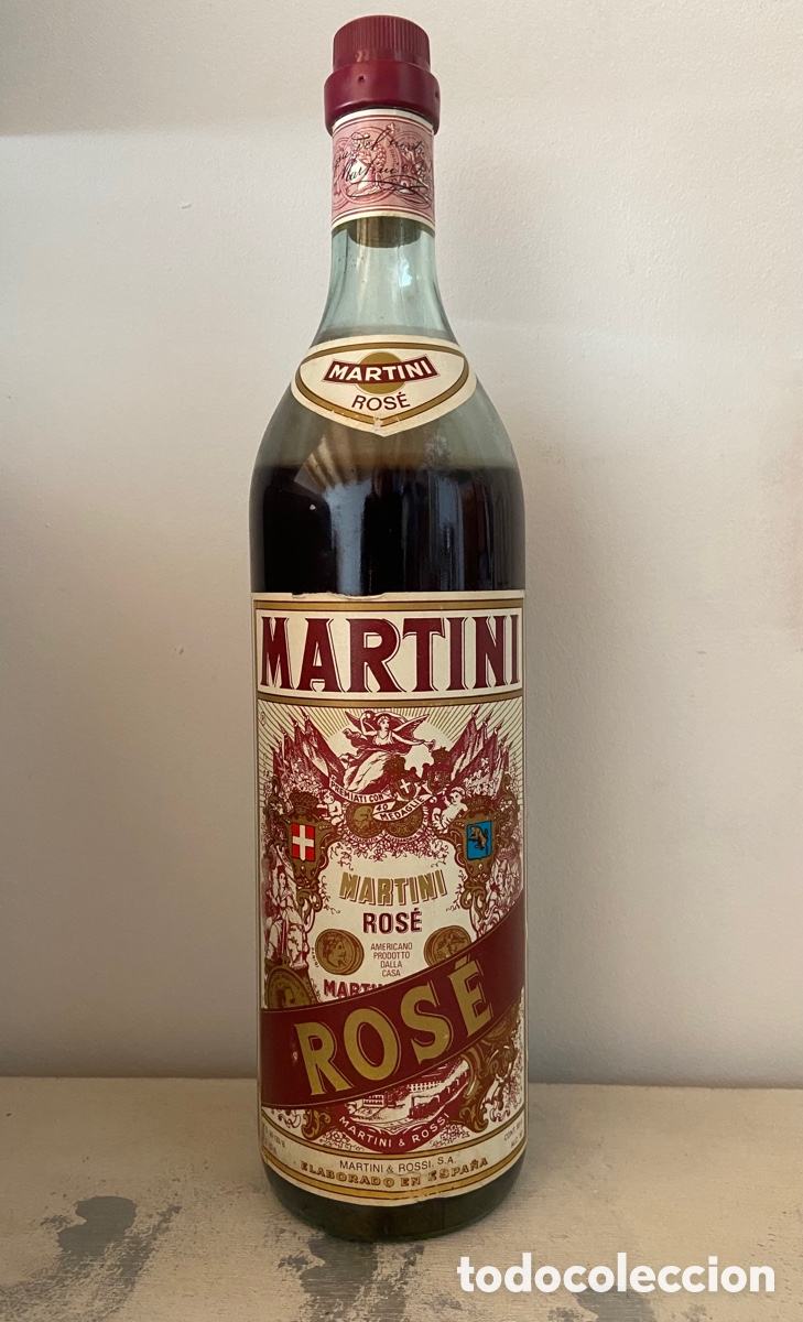 Botellas antiguas: Botella Martini Ros&eacute; antigua - Foto 1
