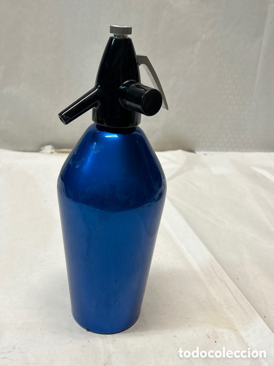 Botellas antiguas: Sif&oacute;n aluminio - Foto 1