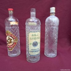 Botellas antiguas: BOTELLAS DE ANÍS LOTE 3 UNIDADES