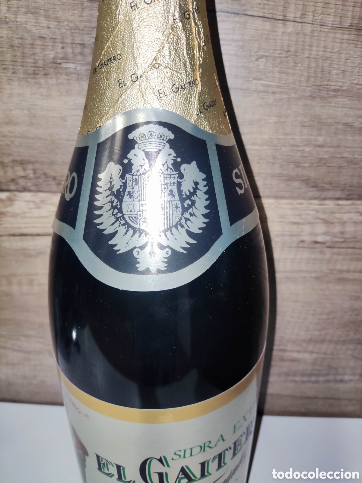 Botellas antiguas: BOTELLA SIDRA EL GAITERO 3 LITROS - Foto 3