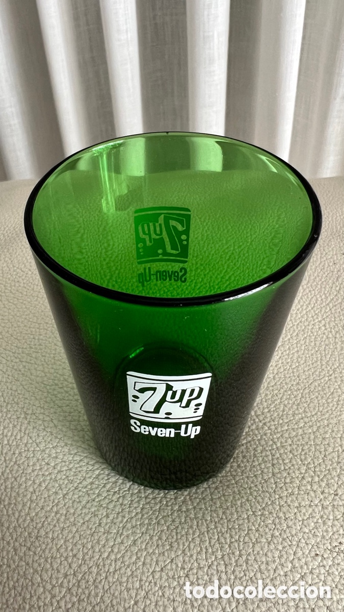 Botellas antiguas: ANTIGUO VASO REFRESCOS SEVEN UP - Foto 2
