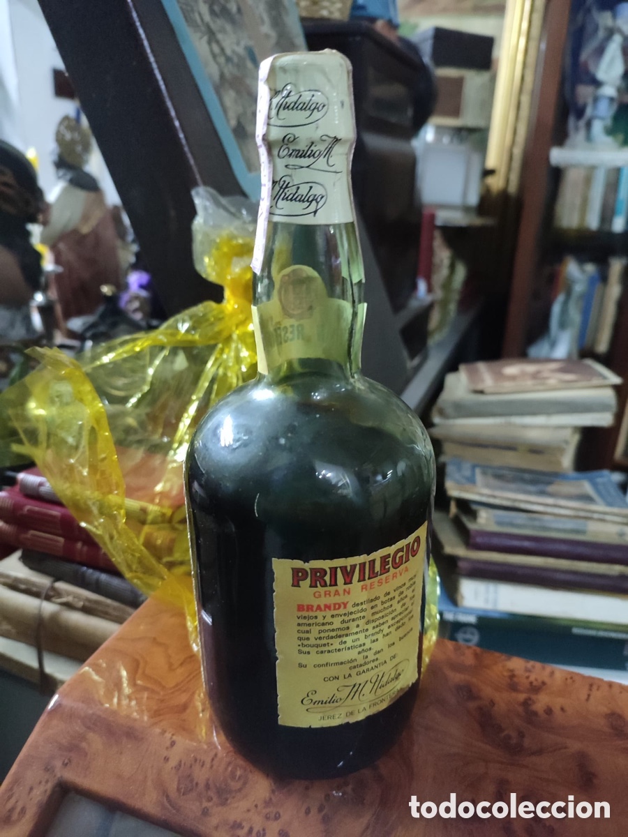 Botellas antiguas: Brandy Privilegio Bebida - Foto 4