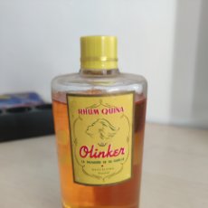 Botellas antiguas: OLINKER RHUM QUINA LA SALVACIÓN DE SU CABELLO BARCELONA NUEVO RESTO DE TIENDA