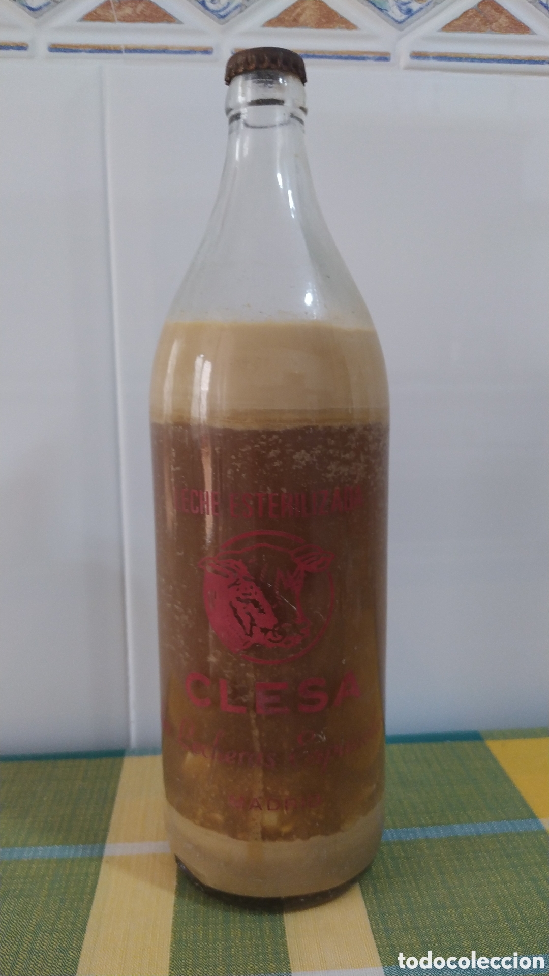 Botellas antiguas: ANTIGUA BOTELLA DE LECHE - Foto 5