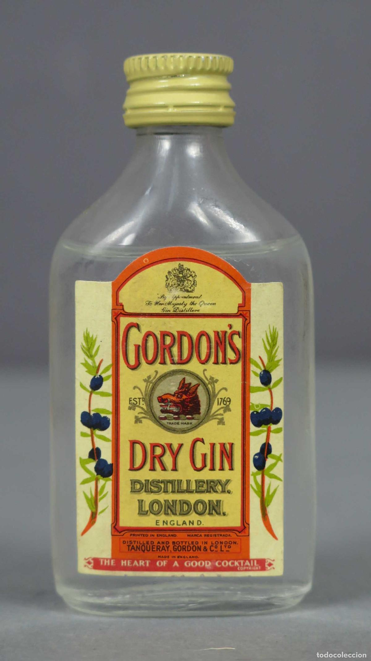 Botellas antiguas: BOTELLIN. GORDON&acute;S DRY GIN - Foto 1