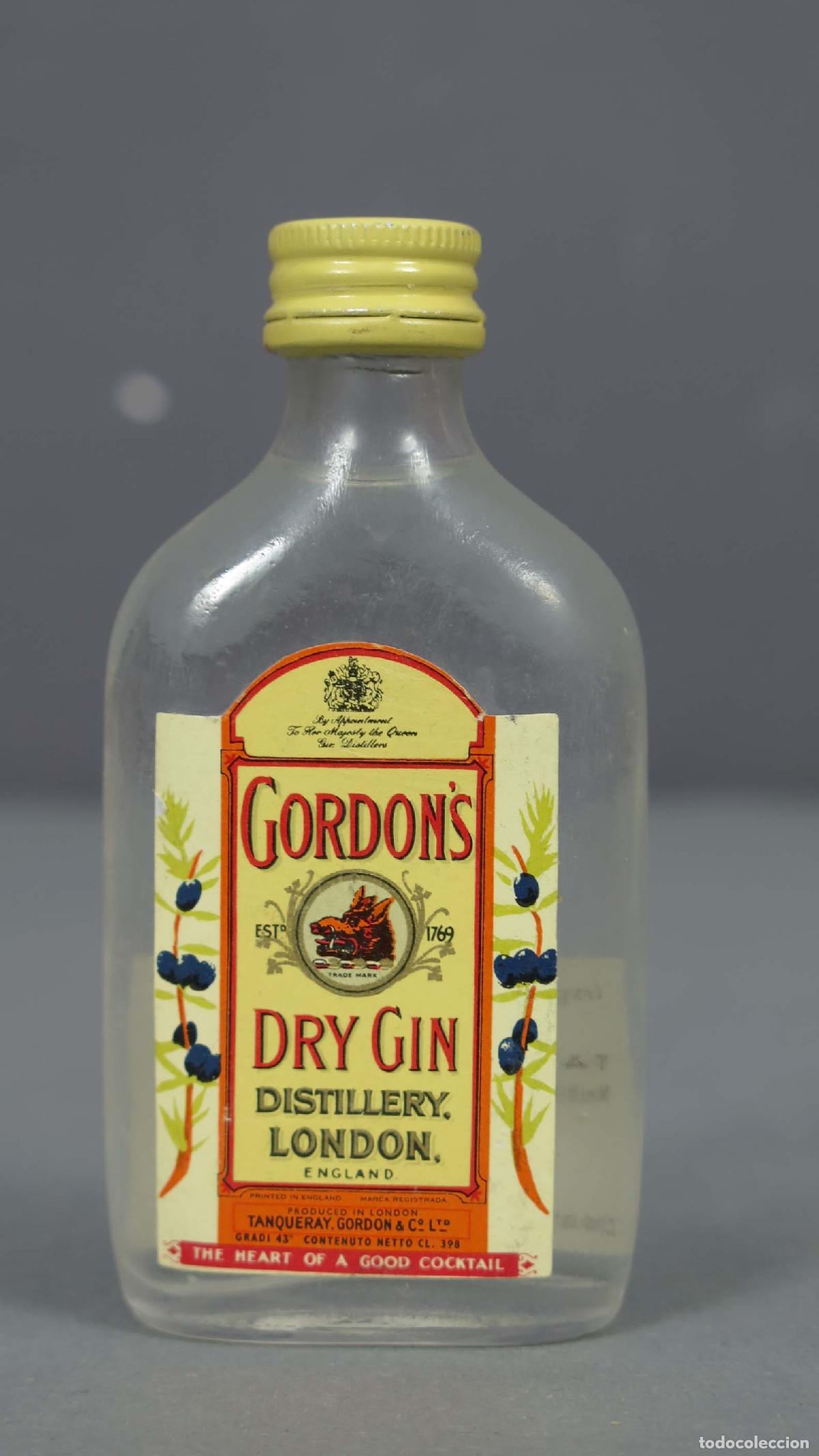Botellas antiguas: BOTELLIN. GORDON&acute;S DRY GIN - Foto 1