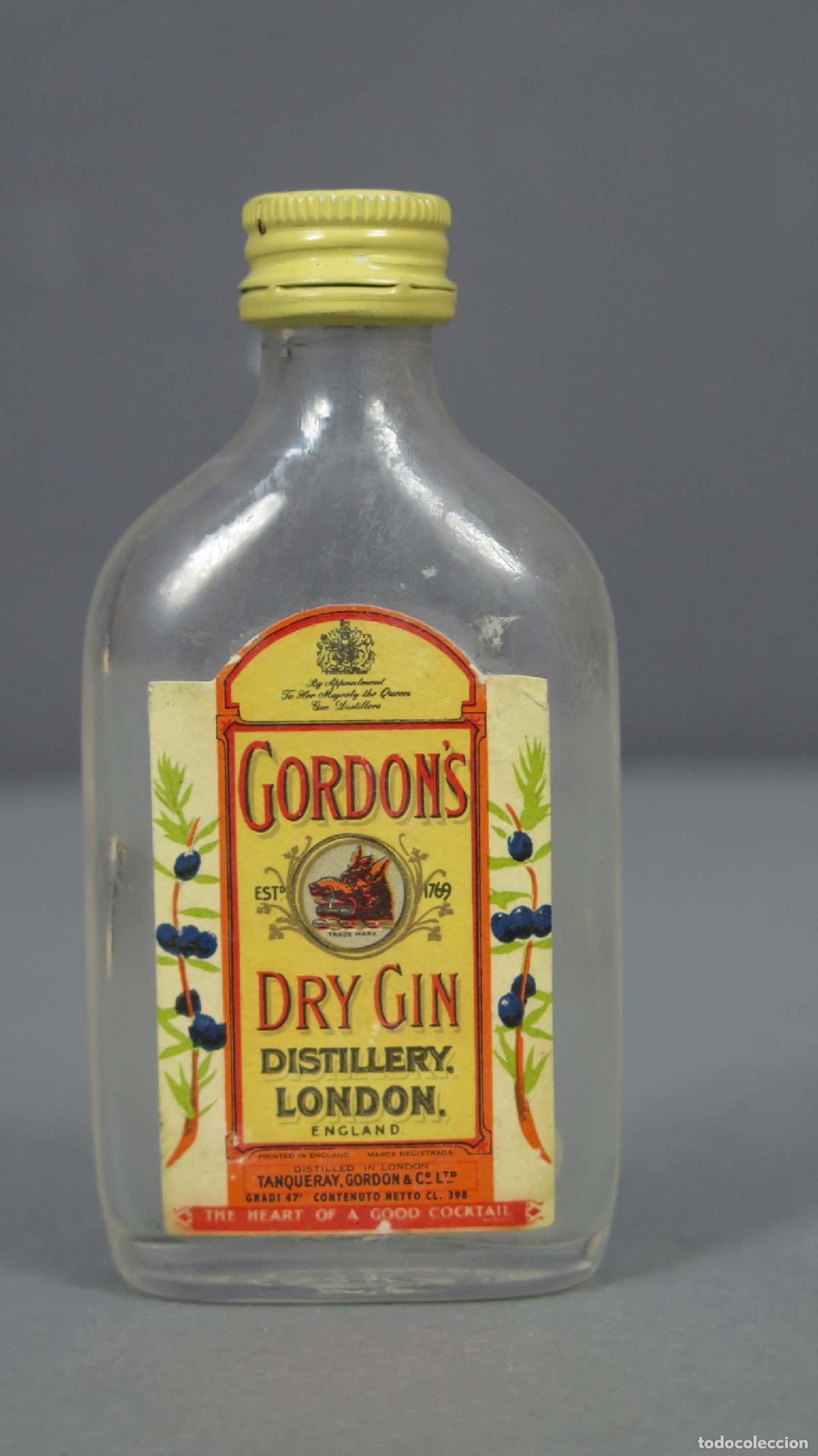 Botellas antiguas: BOTELLIN. GORDON&acute;S DRY GIN - Foto 1