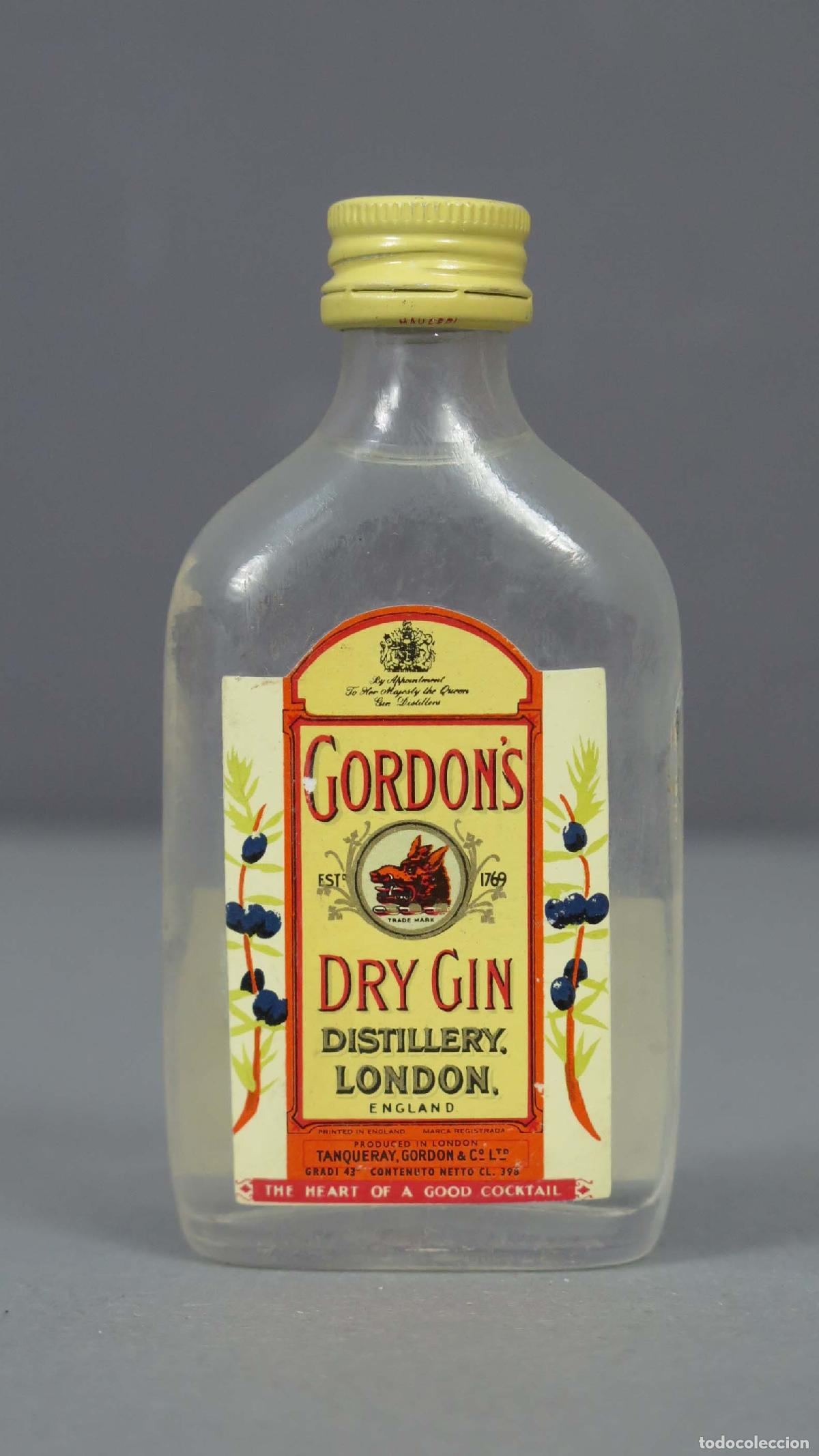 Botellas antiguas: BOTELLIN. GORDON&acute;S DRY GIN - Foto 1