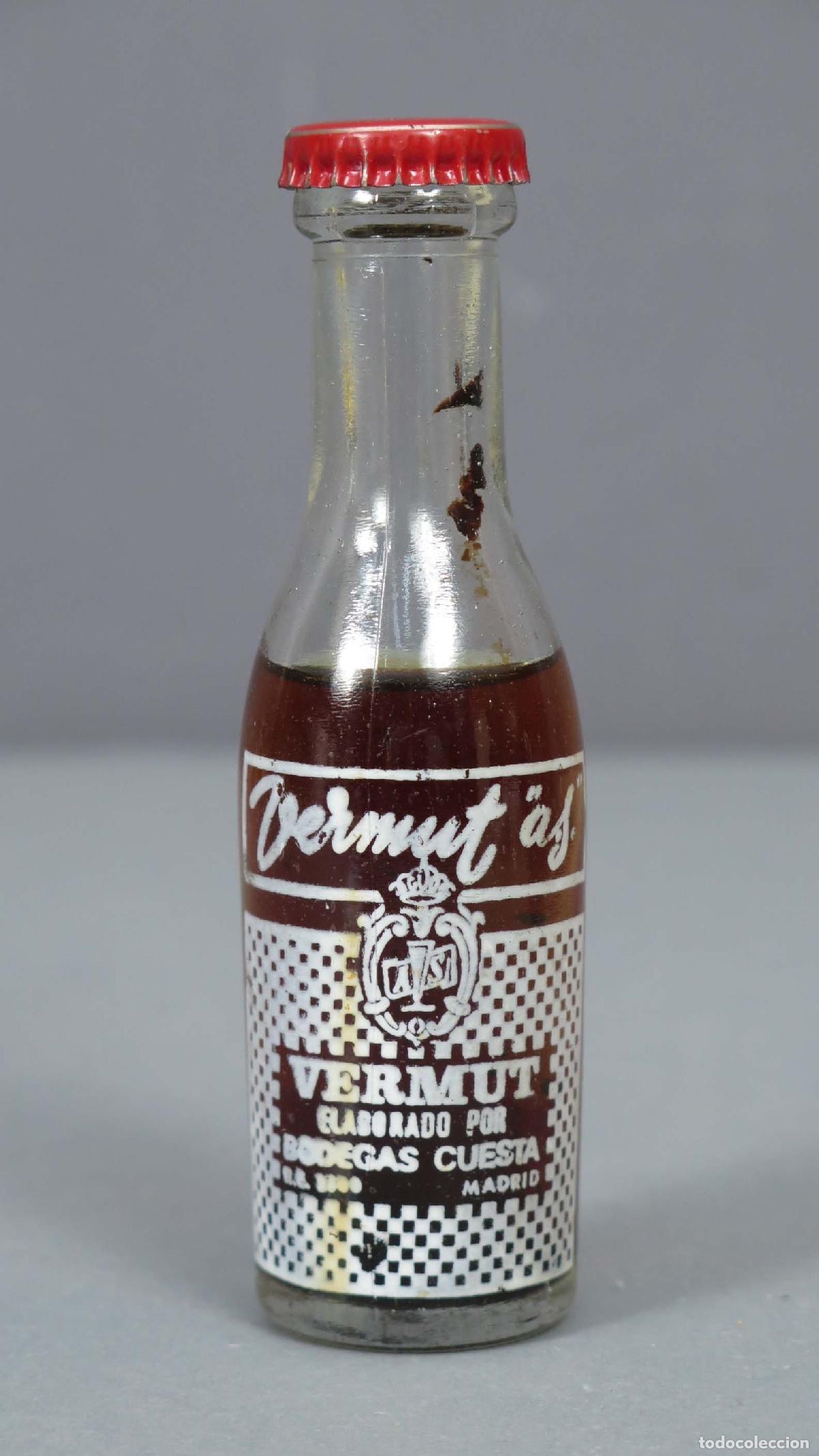 Botellas antiguas: BOTELLIN. VERMUT AS - Foto 1