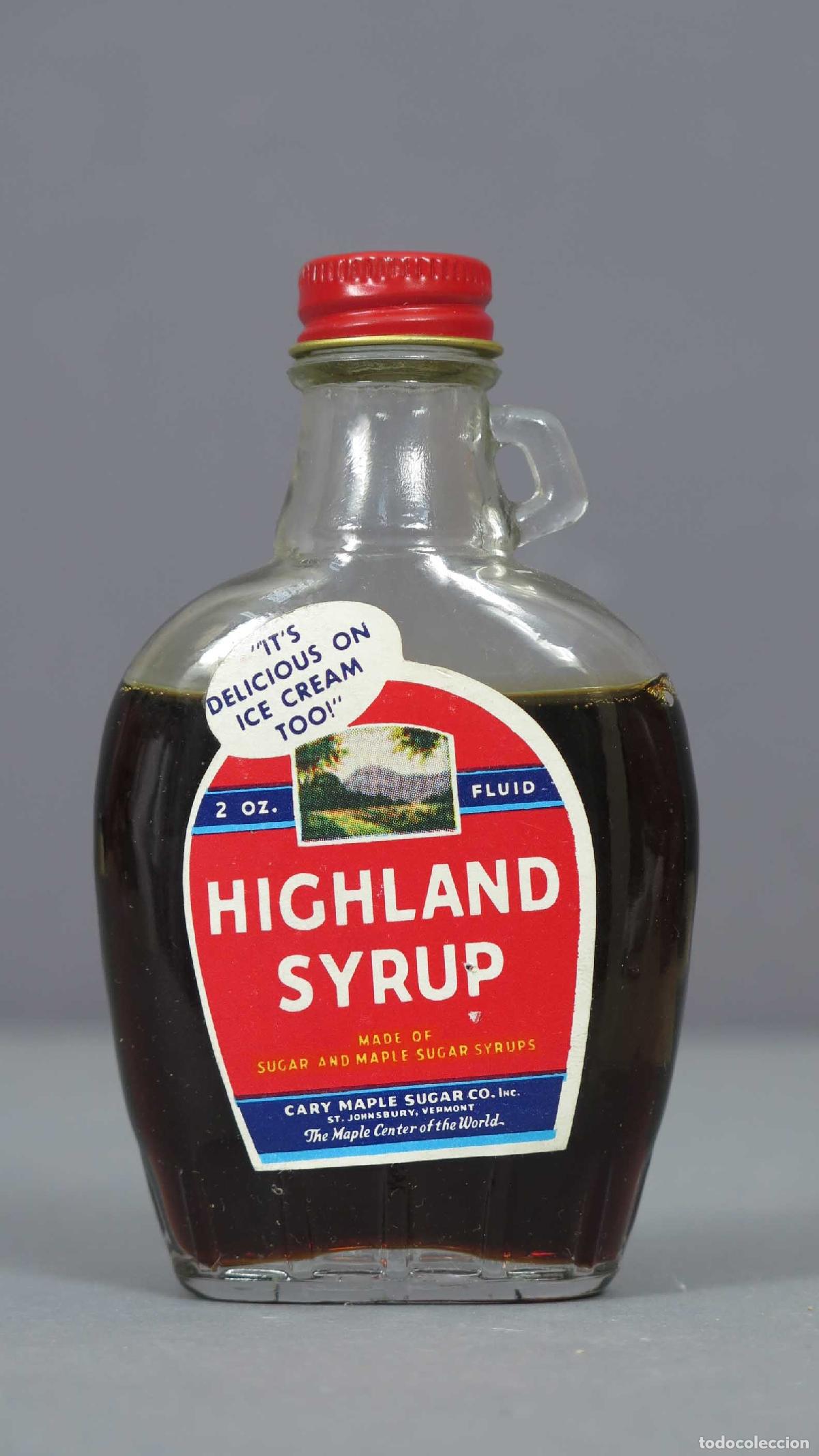 Botellas antiguas: BOTELLIN. SYRUP HIGHLAND - Foto 1