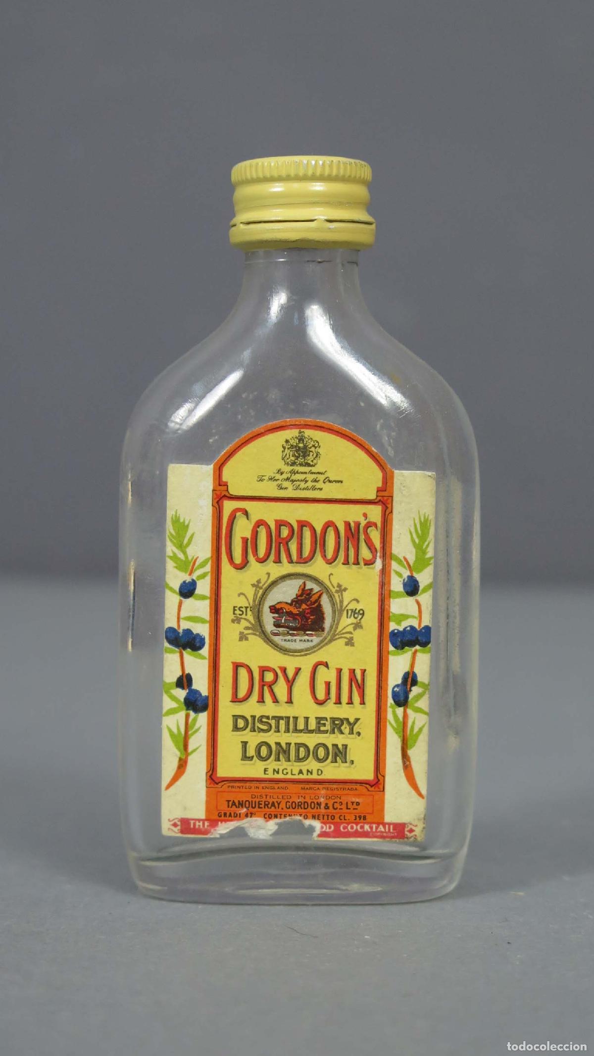 Botellas antiguas: BOTELLIN. GORDON&acute;S DRY GIN - Foto 1