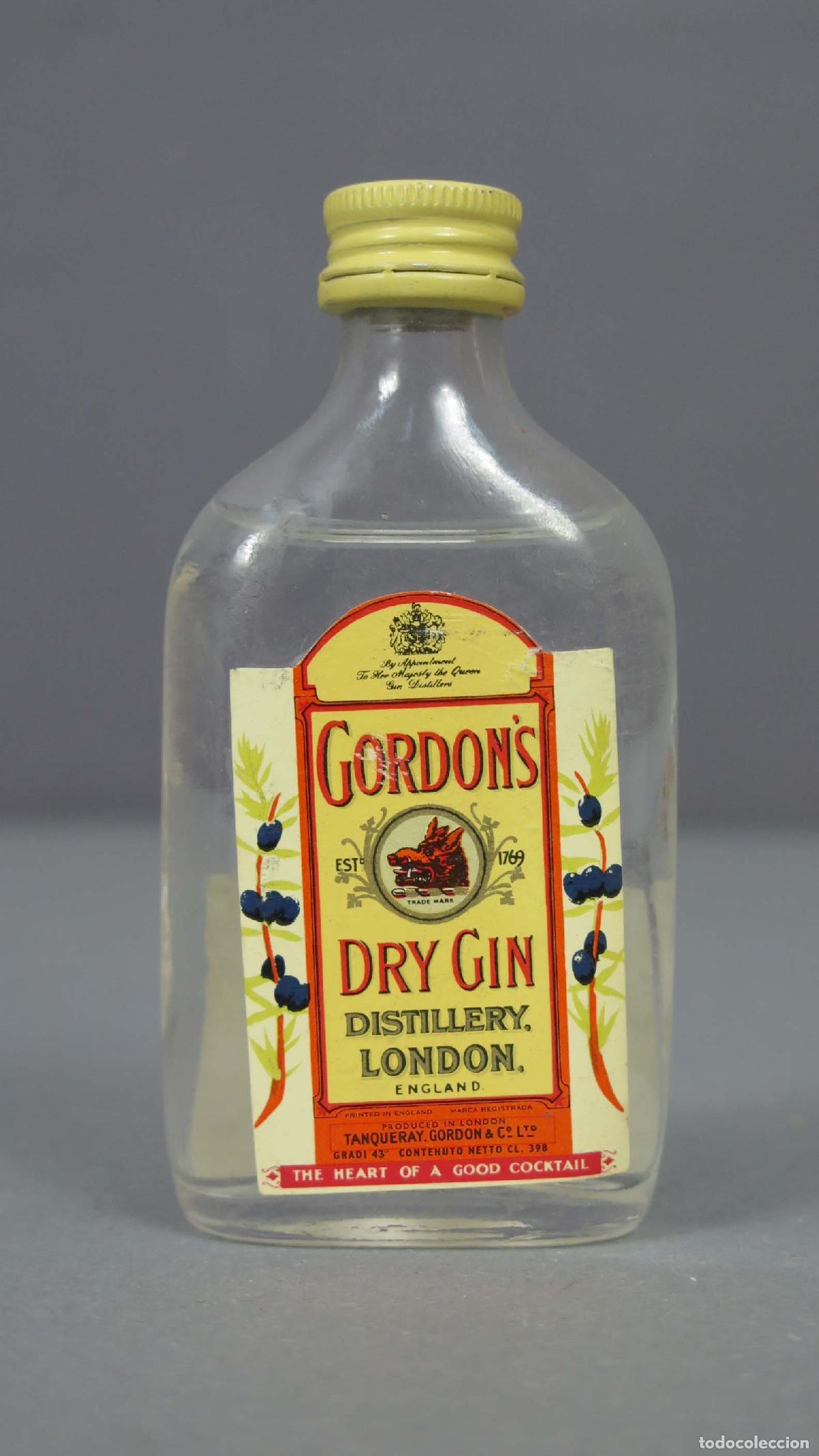 Botellas antiguas: BOTELLIN. GORDON&acute;S DRY GIN - Foto 1