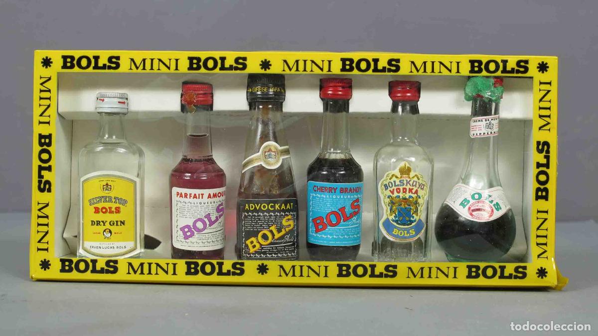 Botellas antiguas: BOTELLIN. 6 MINI BOLS - Foto 1