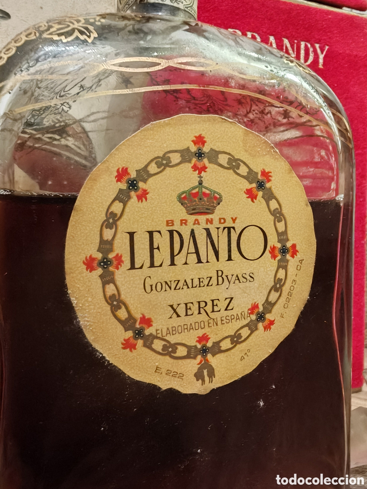Botellas antiguas: Brandy LEPANTO de Gonzalez Byass - Foto 2