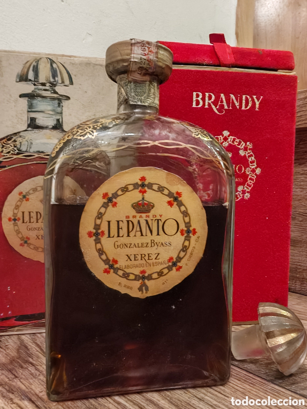Botellas antiguas: Brandy LEPANTO de Gonzalez Byass - Foto 1